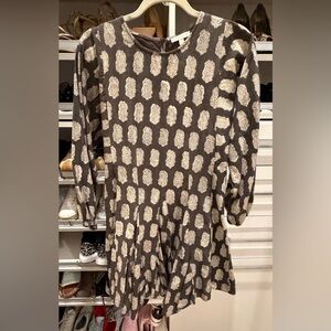 Gently Worn Anna Cate Brown and Cream Mini Dress